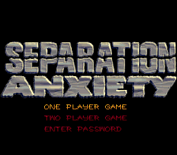 Separation Anxiety screenshot 2 for Super Nintendo